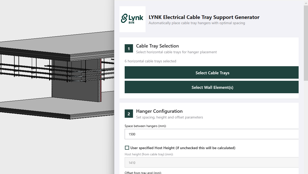 Cable Tray Support Generator screenshot