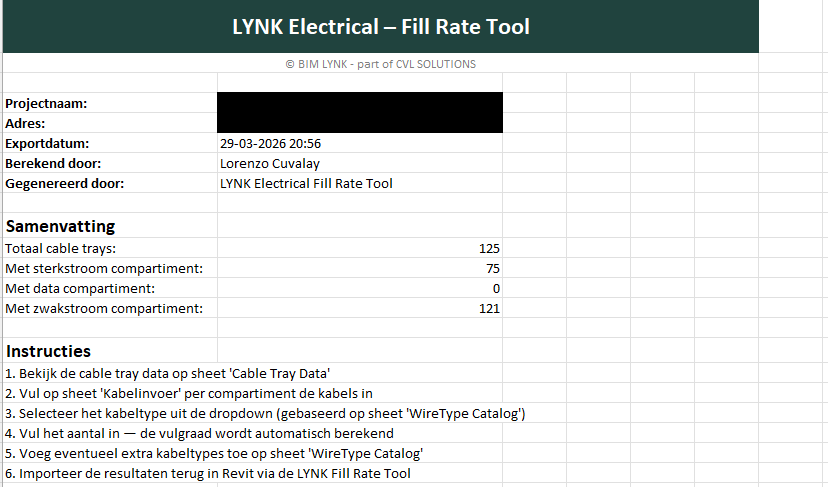Fill Rate Tool - Excel voorblad
